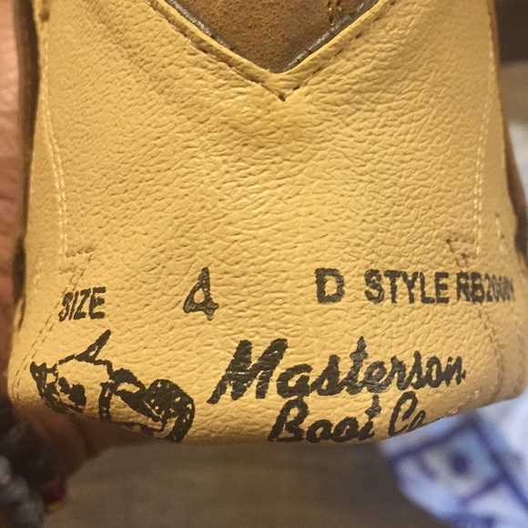 Kids Masterson Boat Co. Leather/Suede Cowboy Boots - Picture 4 of 5